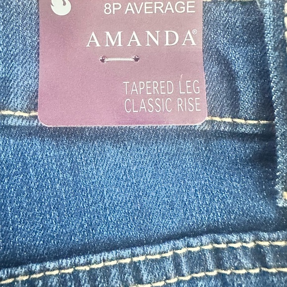 Gloria‎ Vanderbilt Classic Rise Tapered Leg Blue Women's Jeans Size 8P - Picture 8 of 14